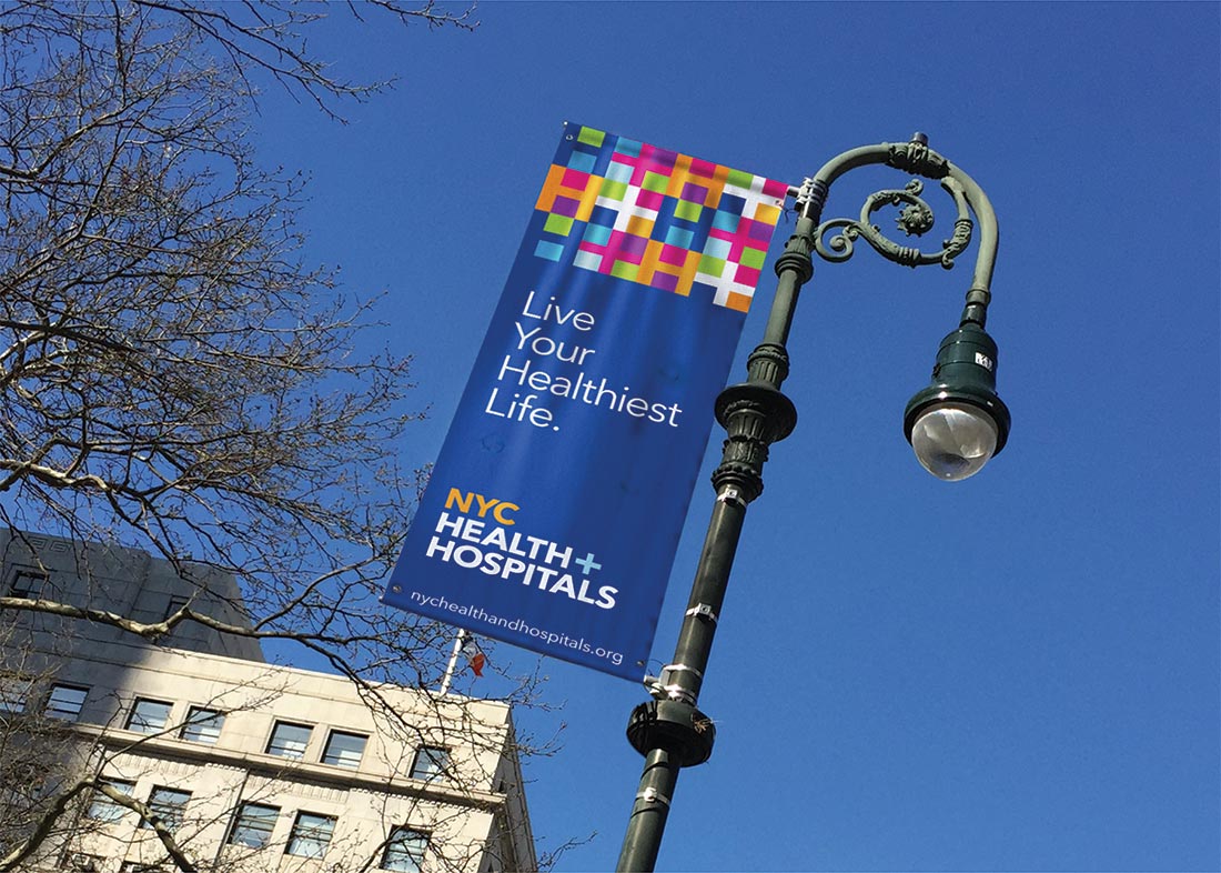 NYC Health and Hospitals street banner