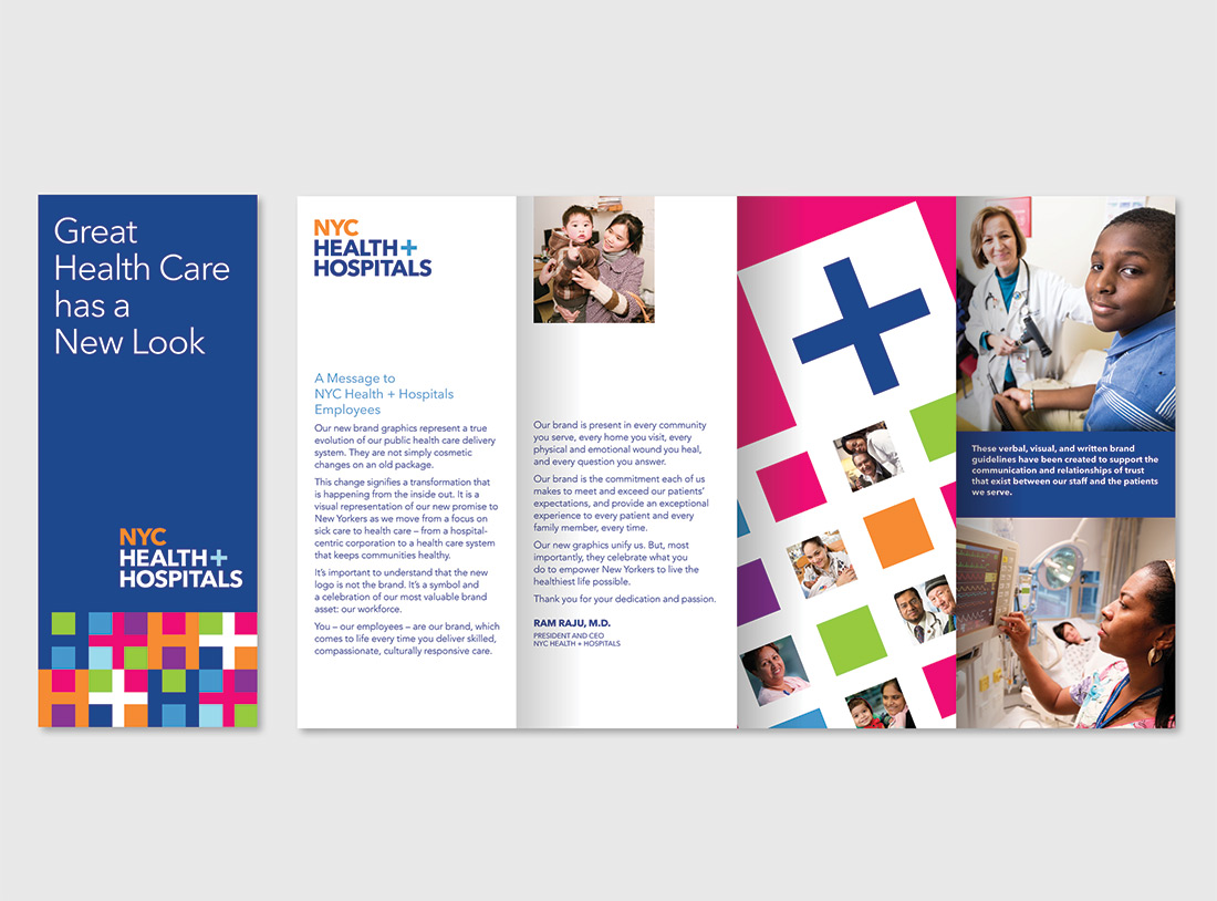 NYC Health and Hospitals brand brochure